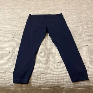 Lululemon navy capri leggings size 16